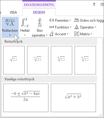 Matematiska strukturer: rotuttryck