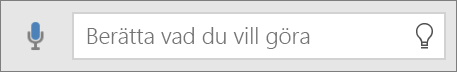 Sökrutan "Berätta" i Office Mobile