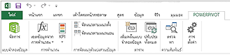 Ribbon ของ PowerPivot