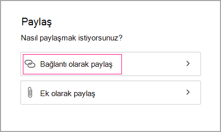 Bağlantı olarak Paylaş