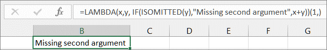 ISMISSING işlevi örneği