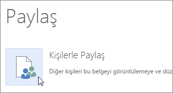 Word Online’daki Kişilerle Paylaş düğmesinin resmi
