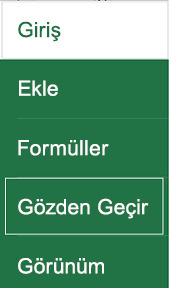 Gözden Geçir’e dokunun