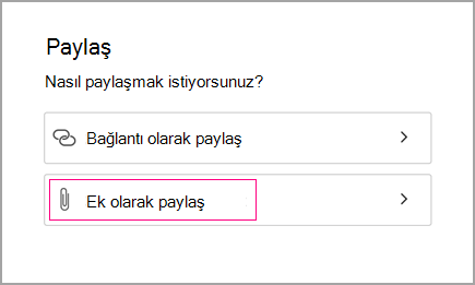 Ek olarak paylaş