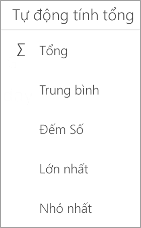 Tổng Excel dành cho máy tính bảng Android