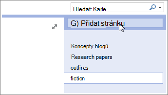 Přidejte do poznámkového bloku další stránky.