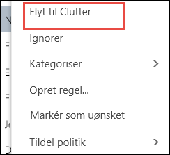 Flyt til Clutter