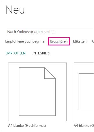 Suchen nach Broschüren