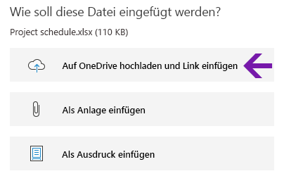 Dateieinfügeoptionen in OneNote für Windows 10