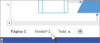 Pestaña Fondo en Visio