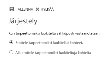 Järjestelytoiminnot