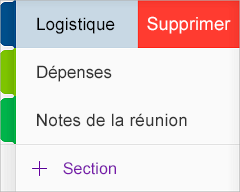 Supprimer une section dans OneNote pour iOS