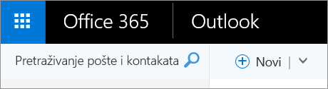 Ovako izgleda web-vrpca programa Outlook.