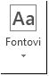 Gumb Fontovi u programu Publisher 2013
