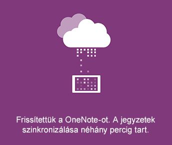 Szinkronizálási képernyő az Android OneNote-ban