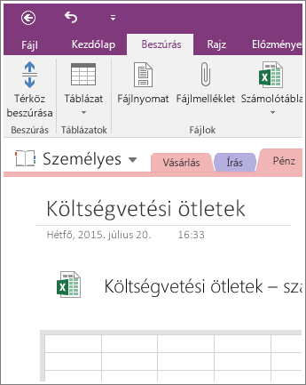 Képernyőkép: új munkafüzet a OneNote 2016-ban.