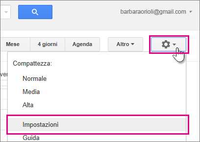 Google Calendar - Impostazioni - Impostazioni