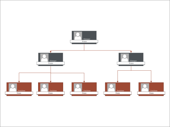 Scarica Hierarchical Organization ChartTemplate