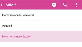 Nota non sincronizzata in OneNote per Android