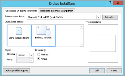 Brošūra, sānu locījuma atlasīta