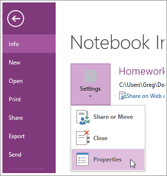 Du kan oppgradere til den nyeste versjonen av OneNote direkte fra Fil-menyen.