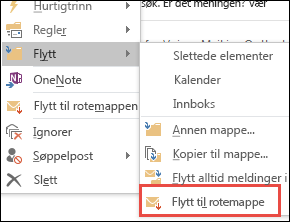 Flytt til rotemappen