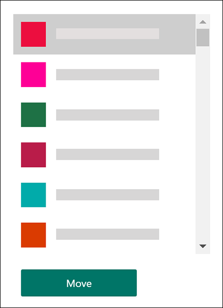 Choose the group for which you want to move your form from My forms tab to Group forms