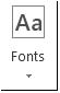 Fonts button in Publisher 2013