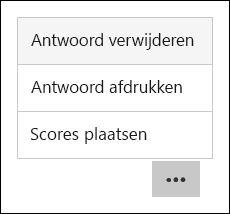 Opties voor scores verwijderen, afdrukken en posten in Microsoft Forms