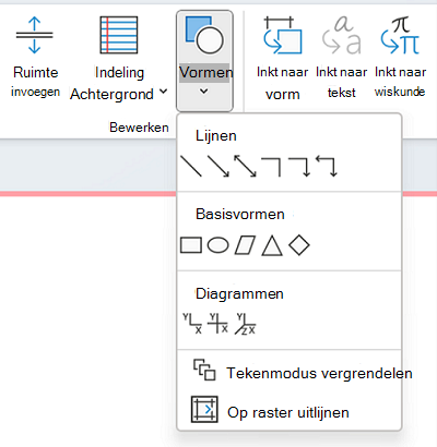 De bibliotheek Shapes gebruiken om een shape te tekenen