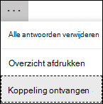 Een overzichtskoppelingsoptie in Microsoft Forms