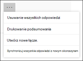 Opcja Drukuj odpowiedź w Microsoft Forms