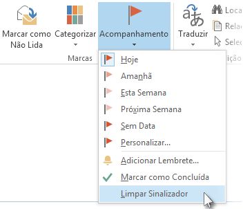 Comando Limpar Sinalizador na faixa de opções
