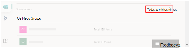 Ligar a Todos os Meus Formulários do Microsoft Forms no Office.com