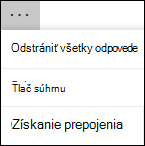 Možnosť Ďalšie možnosti v Microsoft Forms