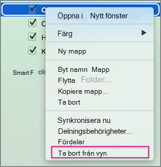 Ta bort från vyn