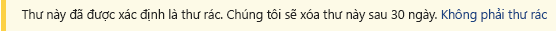 Ảnh chụp màn hình thanh an toàn màu vàng trong thư Outlook.