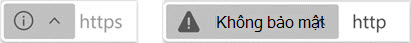 Chỉ báo cho các trang web không an toàn