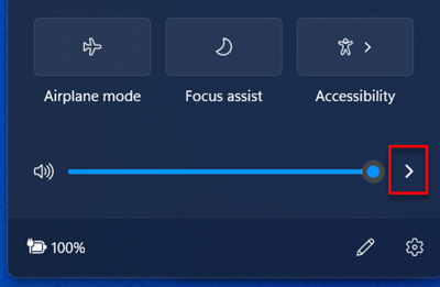 Die Lautstärkeregelung im Windows 11 Taskleiste.