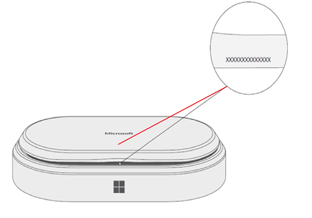 Haut-parleur USB-C moderne Microsoft avec numéro de série