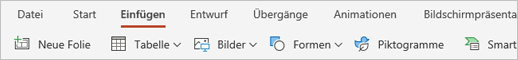 Registerkarte "Einfügen"