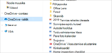 File Explorer avatud, kui valitud on OneDrive-Personal