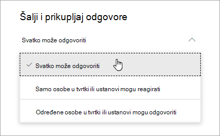 Mogućnosti zajedničkog korištenja za Microsoft Forms