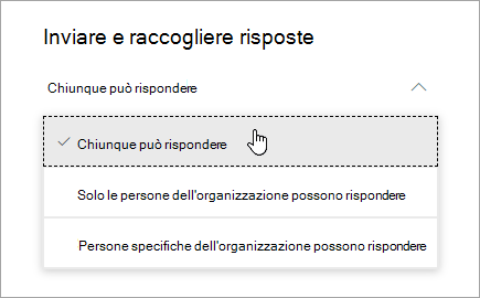 Opzioni di condivisione per Microsoft Forms