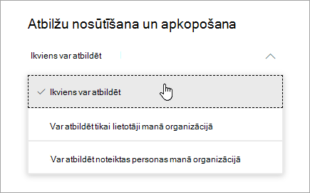 Kopīgošanas Microsoft Forms