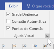 Opções de Captura de Tela do Modo de Exibição com Grade Dinâmica e Pontos de Conexão selecionados