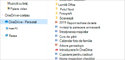 Explorer deschis cu OneDrive-Personal selectat