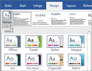 Teman i Word i Office 365