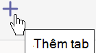 Biểu tượng dấu cộng trên thanh công cụ cho phép bạn thêm tab vào kênh Teams hiện tại.