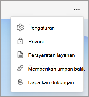 Opsi pengaturan di Viva Insights.